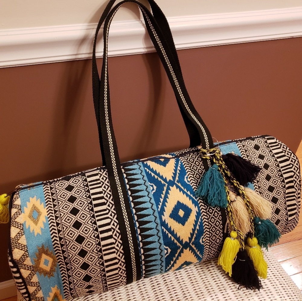 World Market Multicolored Duffle Bag